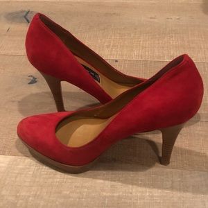 Steven by Steve Madden Red Suede Pumps